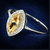 TS098 - Rhodium 925 Sterling Silver Ring with AAA Grade CZ  in Champagne A874-TS098