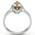 TS098 - Rhodium 925 Sterling Silver Ring with AAA Grade CZ  in Champagne A874-TS098