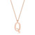 Elaina Rose Gold Stainless Steel Q Initial Necklace R599-P11456A-V00-Q