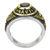 TK3726 - Two-Tone IP Gold (Ion Plating) Stainless Steel Ring with Synthetic Synthetic Glass in Mont A874-TK3726