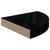  Floating Corner Shelves 2 pcs High Gloss Black 9.8"x9.8"x1.5" MDF A949-323890