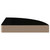  Floating Corner Shelves 2 pcs High Gloss Black 9.8"x9.8"x1.5" MDF A949-323890