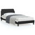 Bed Frame "Dover" Black and White 39.4"x74.8" Faux Leather A949-373271