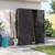  Outdoor Storage Cabinet Black 38.2"x14.6"x65" PP A949-364208