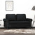  2-Seater Sofa Black 47.2" Faux Leather A949-359499