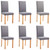  Dining Chairs 6 pcs Light Gray Fabric A949-277234
