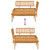  Patio Pallet Sofa Set 2 pcs Solid Wood Acacia A949-365848