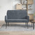  Bench Dark Gray 42.5"x31.1"x31.1" Velvet A949-351415
