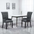  Dining Chairs with Armrests 2 pcs Dark Gray Fabric A949-276908