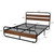 Queen Heavy Duty Modern Industrial Metal Wood Platform Bed Frame with Headboard Q280-MQUBHQ23198