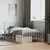  Metal Bed Frame without Mattress with FootboardWhite 39.4"x78.7 A949-374499