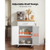 Kitchen Island Cart with Storage, 24.84 in Wide Mobile Rolling Storage Island on Swivel Wheels, wit E415-CFD1C2M06MBKGU7OB001V0