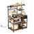 Kitchen Bakers Rack, 4.6ft Power Cable Bakers Rack with Power Outlet, Kitchen Stand with X-Shaped S E415-LSHBJ354INCHJDEBN001V1