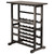 Floor-Standing Dark Espresso Brown 24-Bottle Wine Rack Q280-VDEWR15688681