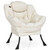 Upholstered Contemporary Cushioned Accent Chair with Side Pocket in Beige Q280-COBE1072