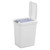 Set of 4 - White 8 Gallon Latch Top Kitchen Wastebasket Trash Can Q280-STEJFY409114