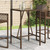  Outdoor Bar Table Brown 27.6"x27.6"x43.3" Poly Rattan A949-368694