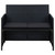  4 Piece Patio Lounge Set with Cushions Poly Rattan Black A949-46390
