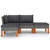  4 Piece Patio Lounge Set with Cushions Poly Rattan Gray A949-3059709