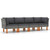  4-Seater Patio Sofa with Cushions Gray Poly Rattan A949-3059708