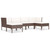  6 Piece Patio Lounge Set with Cushions Poly Rattan Brown A949-3056961