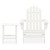  Patio Adirondack Chair with Table Solid Fir Wood White A949-315919