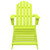  Patio Adirondack Chair with Ottoman Solid Fir Wood Green A949-315866