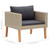  4 Piece Patio Lounge Set with Cushions Poly Rattan Beige A949-3059328