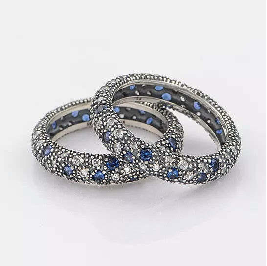 Ring Size: 7 - Starry Night Ring With Sapphire Crystals K290-31749031568