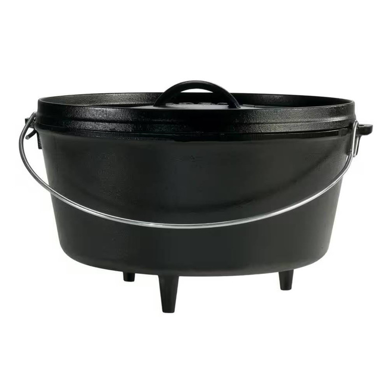 8-Quart Deep Seasoned Cast Iron Dutch Oven with Lid and Metal Handle Q280-EQDOWH890758341