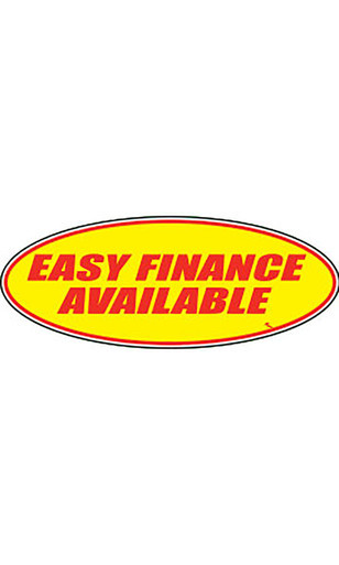 Oval Windshield Slogan Sitcker - "Easy Financing Available"zoom