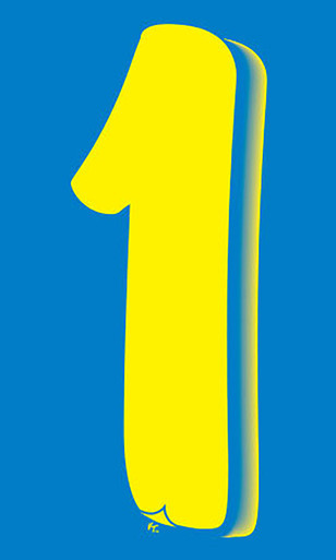 11 ½ inch Windshield Numbers And Symbols - Yellow/Bluezoom
