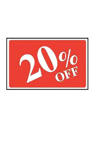 20% Off Rectangle Sign Cardzoom