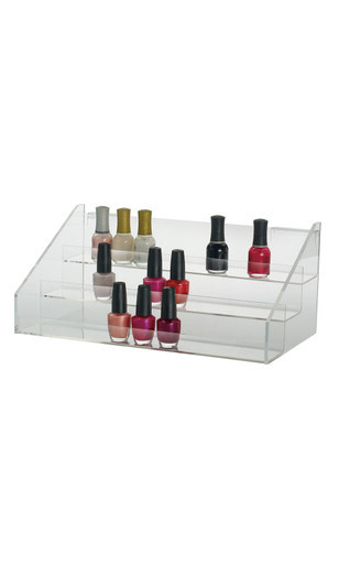 3-Tier Clear Acrylic Shelf for Slatwall or Wire Gridzoom