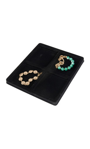 4 Section Black Flocked Tray Insertszoom