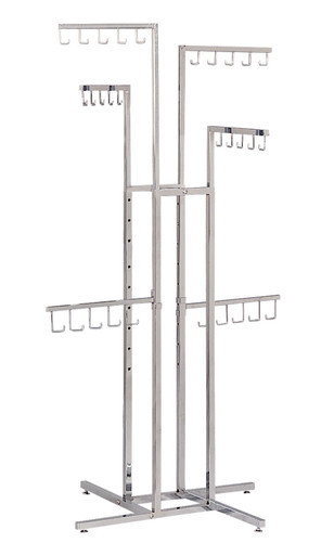 4-Way Chrome Handbag Rack with J-Hookszoom