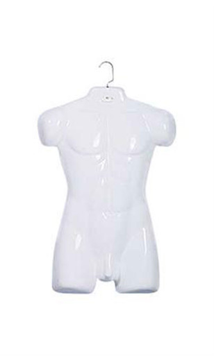 Economy Male White Plastic Torso Formzoom