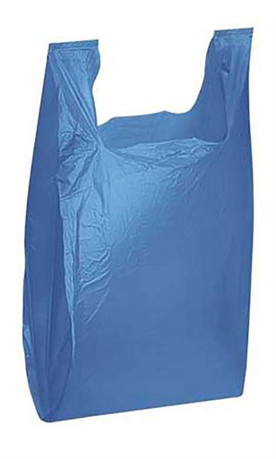 Medium Blue Plastic T-Shirt Bags - Case of 1,000zoom