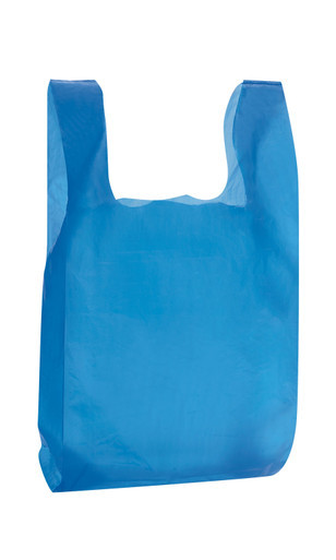 Small Blue Plastic T-Shirt Bags - Case of 2,000zoom