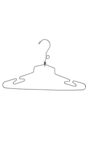 16 inch Chrome Metal Lingerie Hanger Case of 100zoom