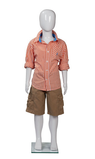 White Glossy Youth Mannequinzoom