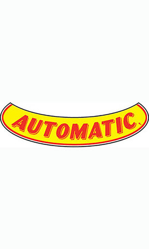 Smile Windshield Slogan Sticker - Red/Yellow - "Automatic"zoom