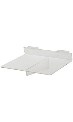 10 x 8 inch Clear Acrylic Shelf for Slatwall or Wire Gridzoom