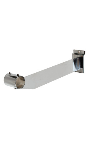 1 ¼ inch Chrome Round Hangrail Bracket for Slatwallzoom