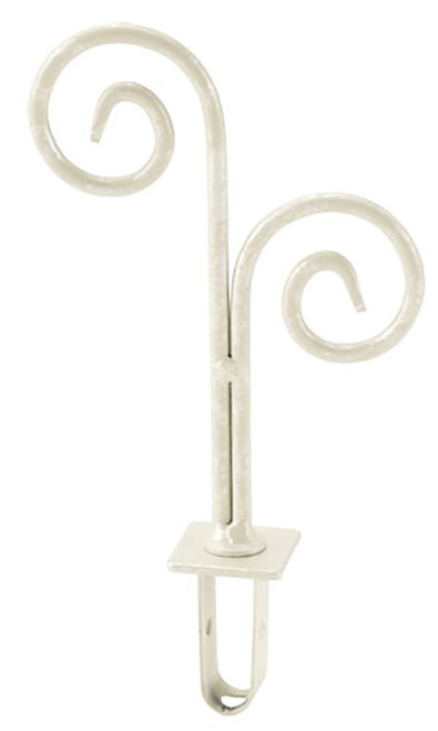 Boutique Ivory Double Curl Square Fitting Finialzoom