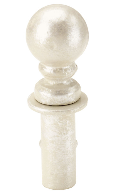 Boutique Ivory Ball Round Fitting Finialzoom