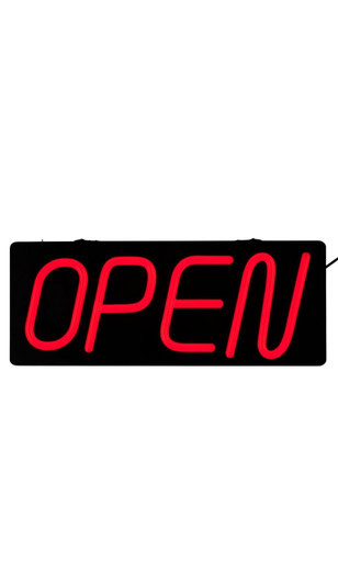 Horizontal LED Neon Open Signzoom