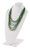 An image of the tall necklace display in white faux leather