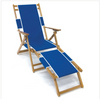 Frankford Oak Wood Folding Beach Chair w/ Footrest Pacific Blue Frankford Oak Wood Folding Beach Chair w/ Footrest Pacific Blue