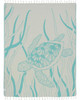 Sand Cloud 100% Turkish Organic Cotton LG Towel - Mint Turtle Seagrass - 53x66